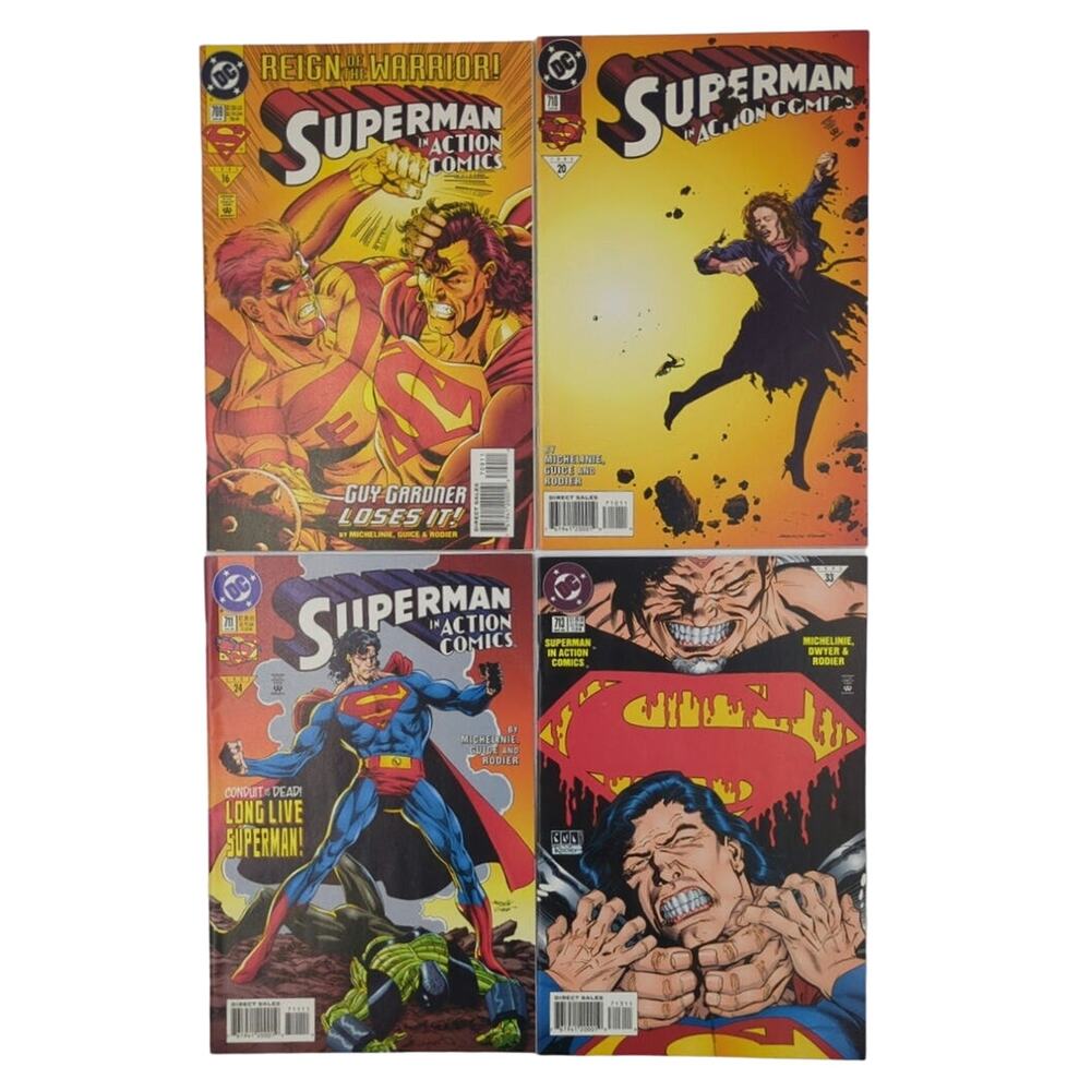 Superman in Action Comics Lot 709 710 711 713 1995 DC Comics Modern Age